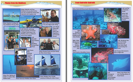 Tallahassee SCUBA Instructor Gabrielle - Published Article and Pics in Currents Journal on Maldives Liveaboard Trip
